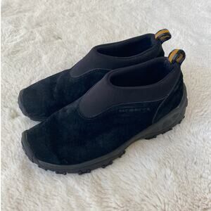 Merrell Winter Moc Black Suede Slip-On Shoes Size 7.5